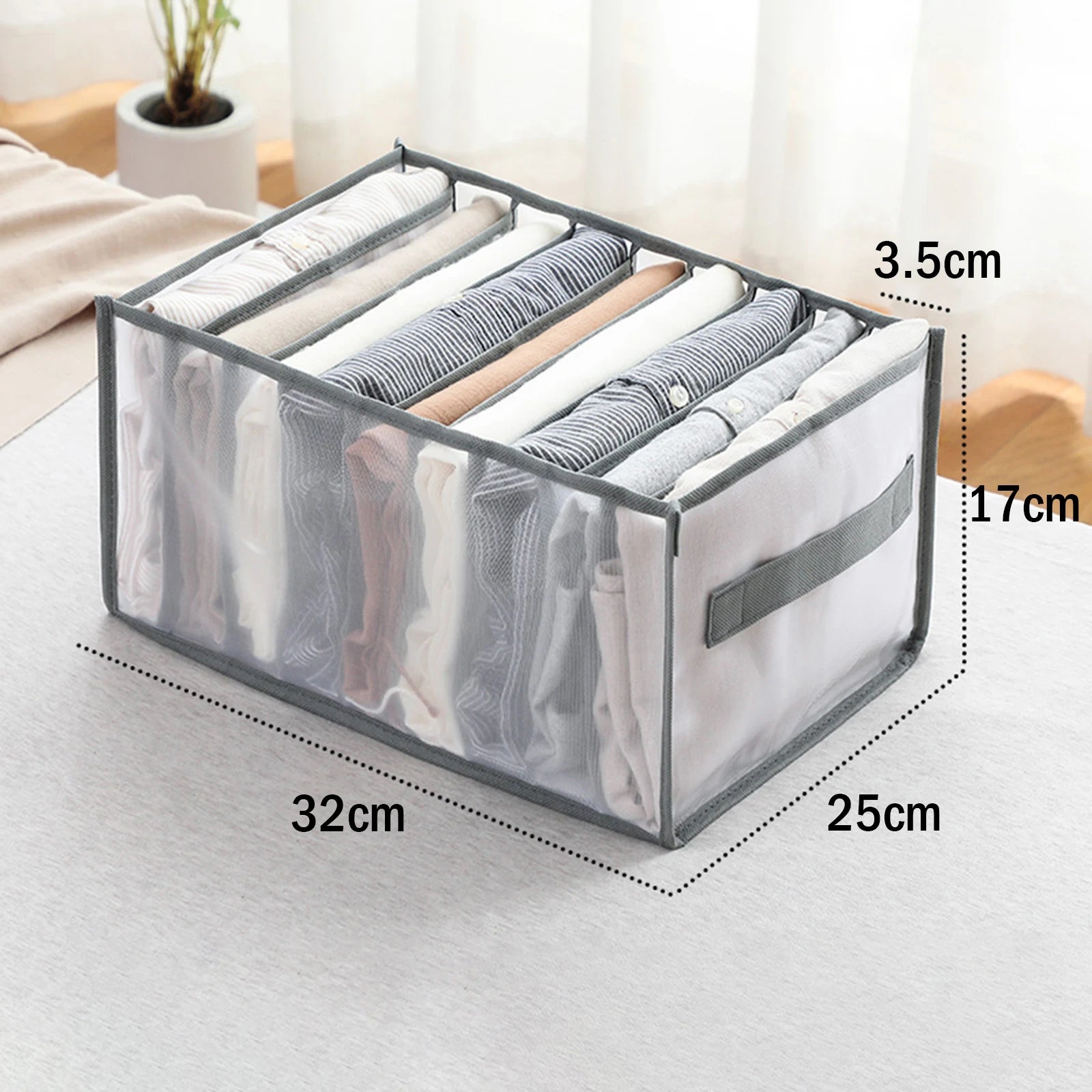 Dresser Drawer Organizer | Closet Storage Box for Clothes