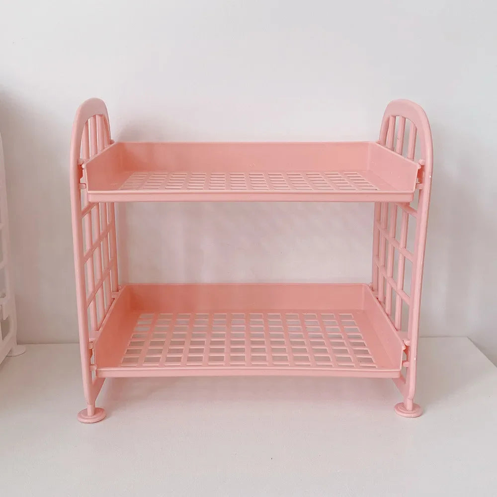 Desktop Storage Rack Organizer | Multi-Layer Stationery & Makeup Organizer | Office Desk Storage | Dorm Room Desktop Organizer