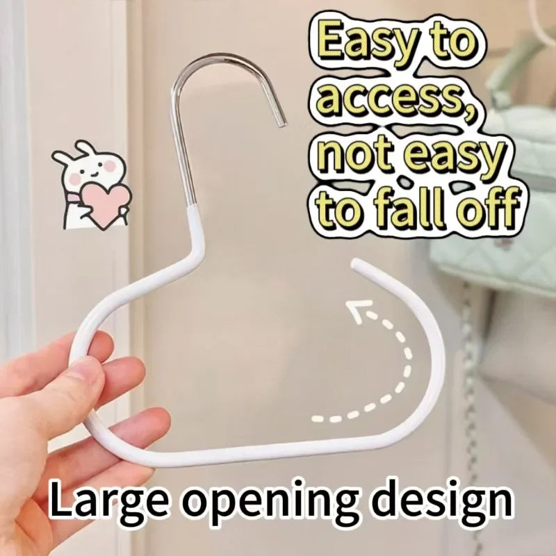 Closet Hanger Organizer | Round Hook Storage | Hat, Scarf, Tie & Bag Organizer | Space-Saving Closet Accessory Hanger