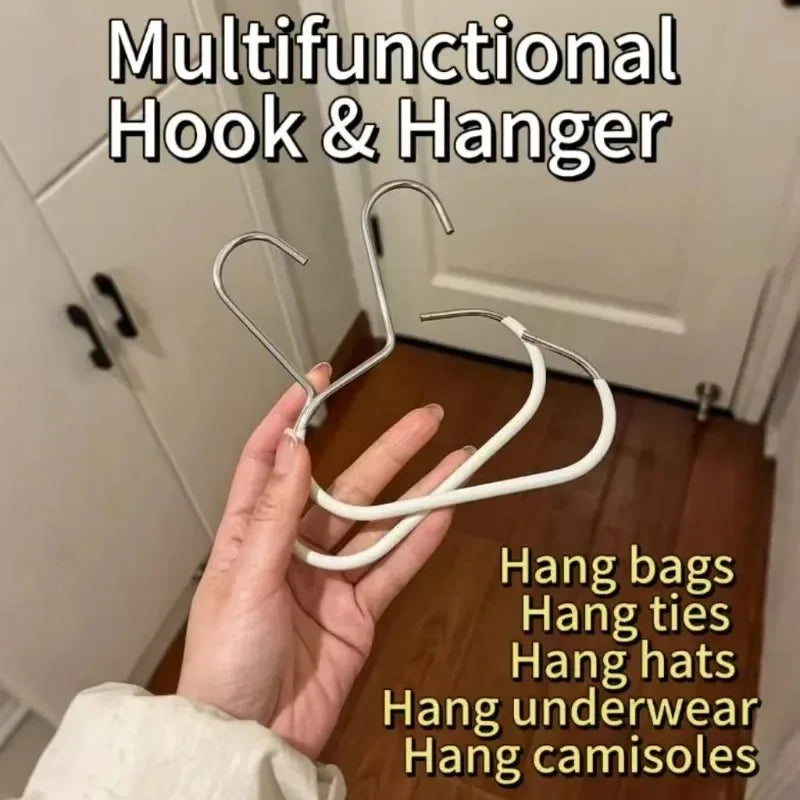 Closet Hanger Organizer | Round Hook Storage | Hat, Scarf, Tie & Bag Organizer | Space-Saving Closet Accessory Hanger