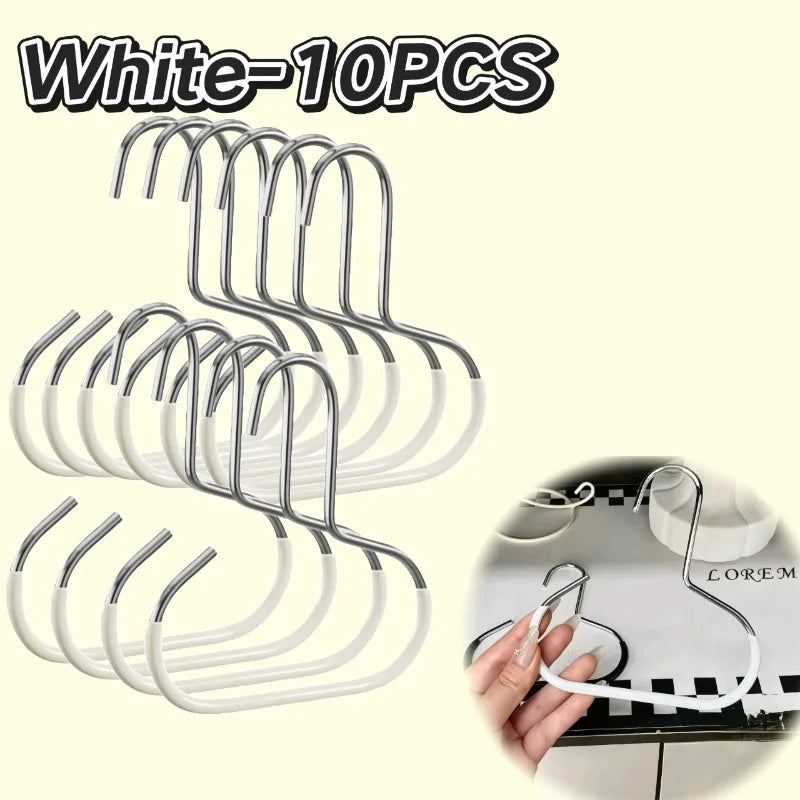 Closet Hanger Organizer | Round Hook Storage | Hat, Scarf, Tie & Bag Organizer | Space-Saving Closet Accessory Hanger