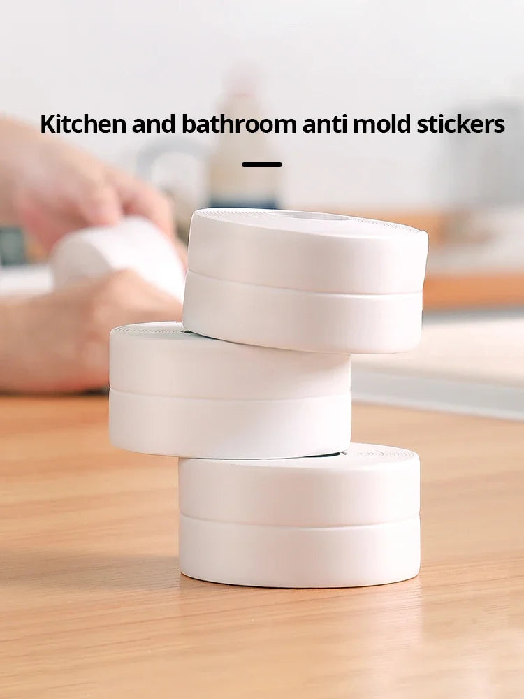 Waterproof PVC Sealing Tape | Self-Adhesive Sink & Bathtub Caulk Strip | Anti-Mildew Kitchen & Bathroom Edge Seal