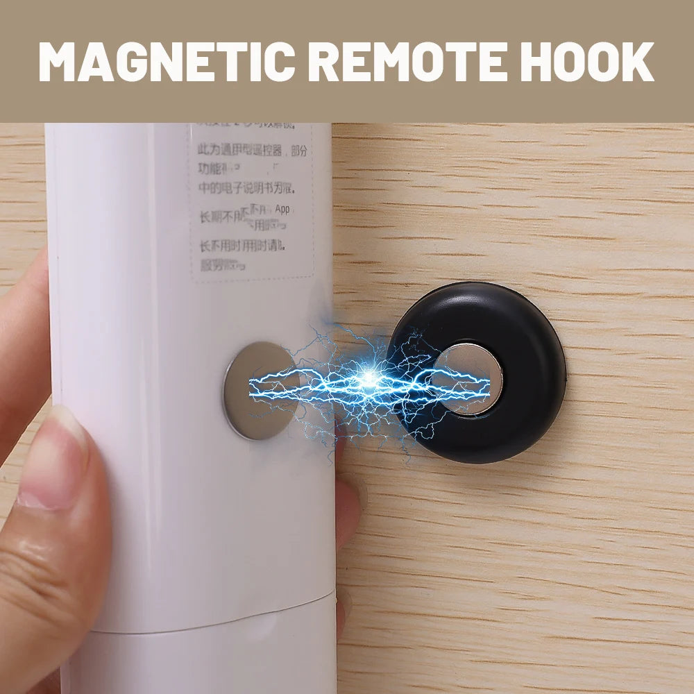 Magnetic Wall Remote Control Holders | No Drill Electronics Organizer | Invisible Magnetic Storage for Home Organization