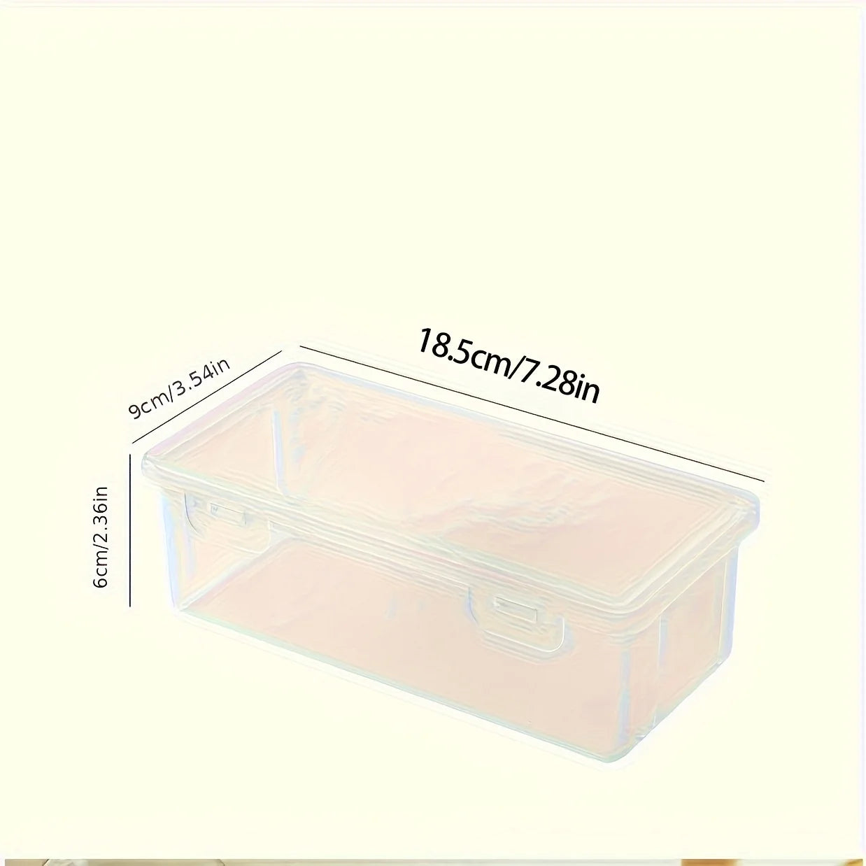 Clear Plastic Storage Boxes with Hinged Lids | Stackable Home Organization Containers | Small Parts & Office Supply Storage Box | Space-Saving Organizer