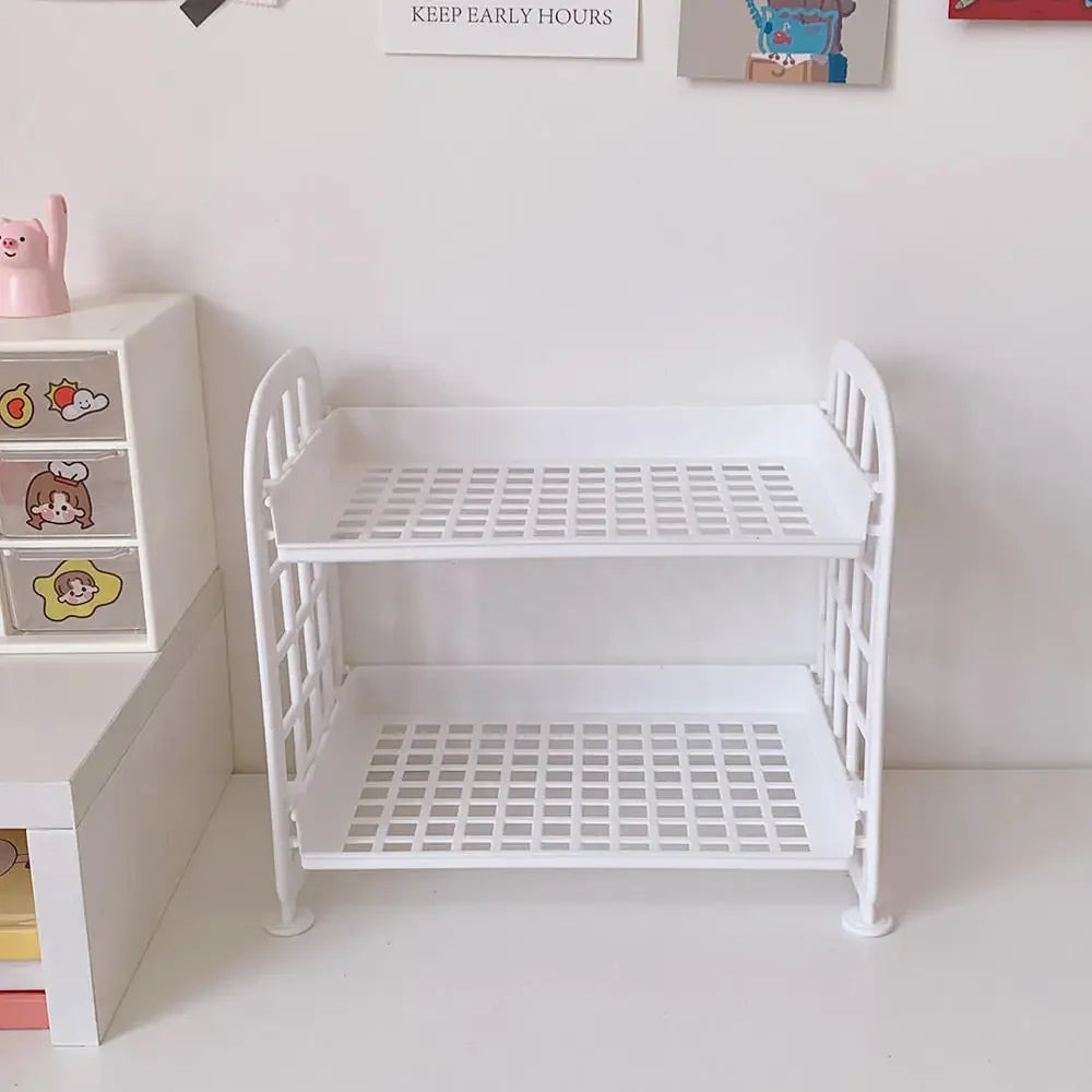 Desktop Storage Rack Organizer | Multi-Layer Stationery & Makeup Organizer | Office Desk Storage | Dorm Room Desktop Organizer