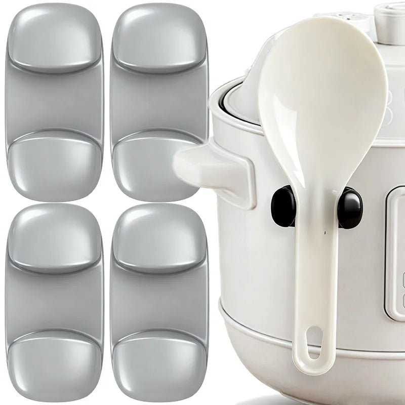 Rice Spoon Holder | Adhesive Wall-Mount Kitchen Hooks | Space-Saving Kitchen Organizer