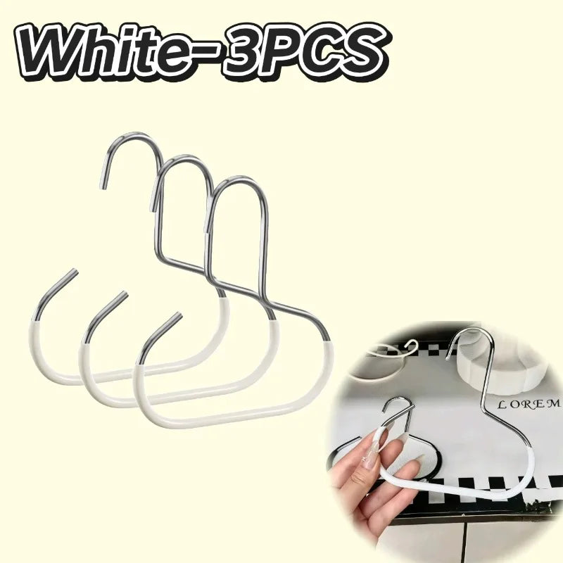 Closet Hanger Organizer | Round Hook Storage | Hat, Scarf, Tie & Bag Organizer | Space-Saving Closet Accessory Hanger