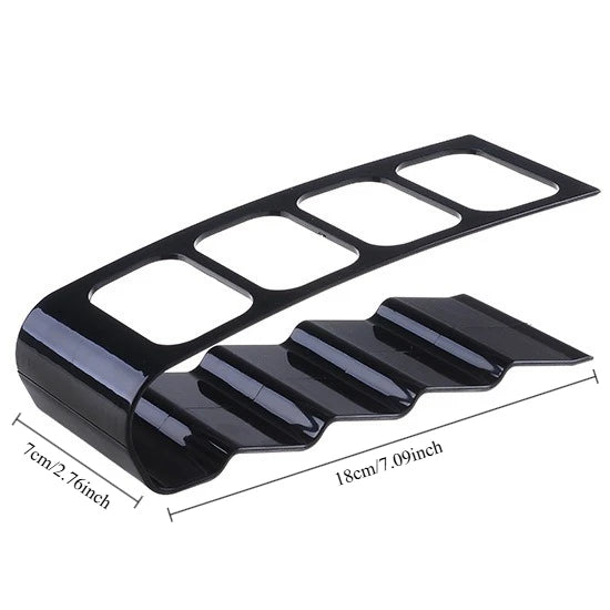 4-Compartment Remote Control Organizer | Desktop Storage Rack for TV Remotes & Small Items | Multi-Purpose Plastic Desk Organizer | Space-Saving Holder