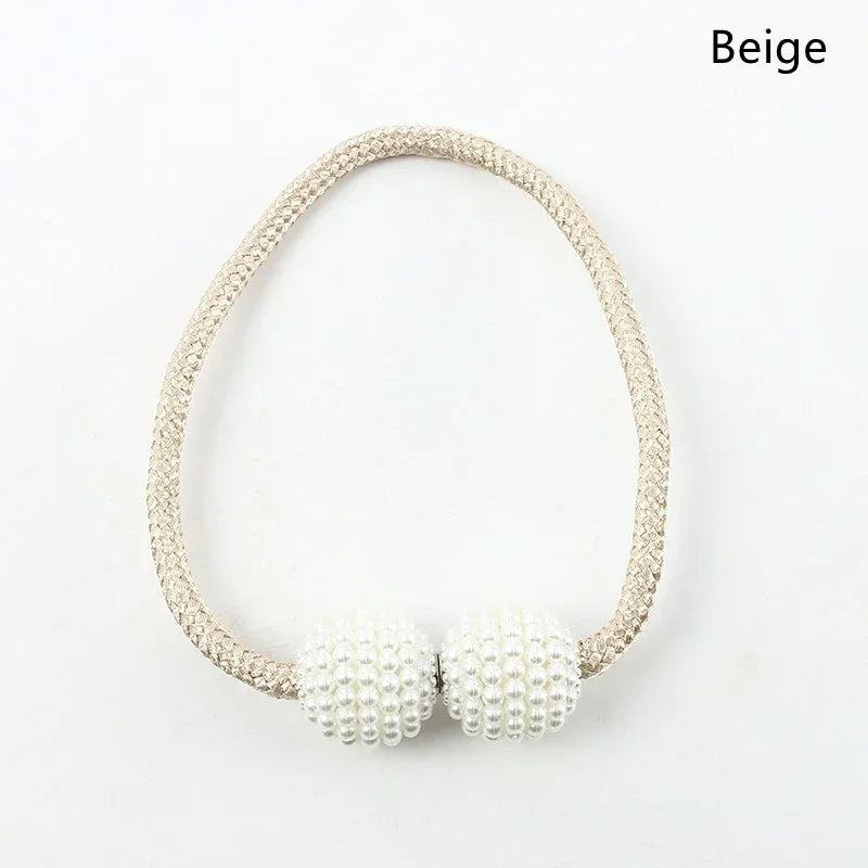 Pearl Magnetic Curtain Tiebacks | Decorative Curtain Clips