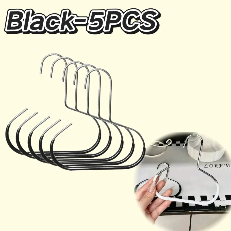 Closet Hanger Organizer | Round Hook Storage | Hat, Scarf, Tie & Bag Organizer | Space-Saving Closet Accessory Hanger