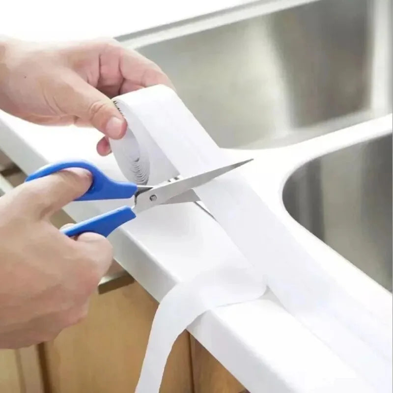 Waterproof PVC Sealing Tape | Self-Adhesive Sink & Bathtub Caulk Strip | Anti-Mildew Kitchen & Bathroom Edge Seal