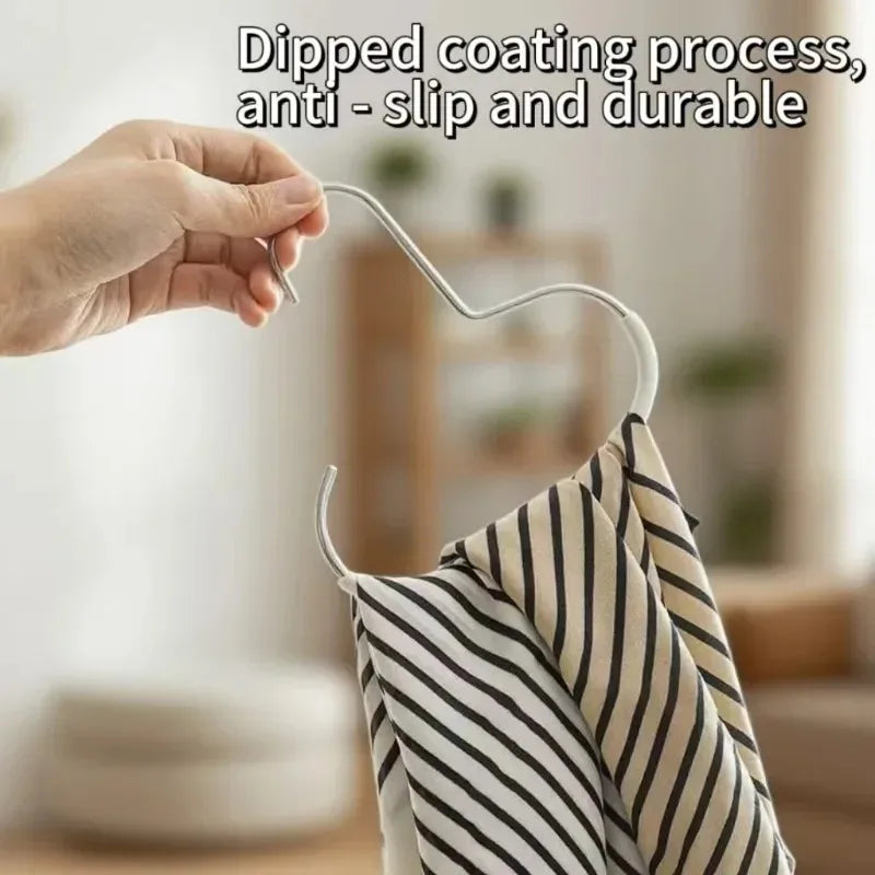 Closet Hanger Organizer | Round Hook Storage | Hat, Scarf, Tie & Bag Organizer | Space-Saving Closet Accessory Hanger