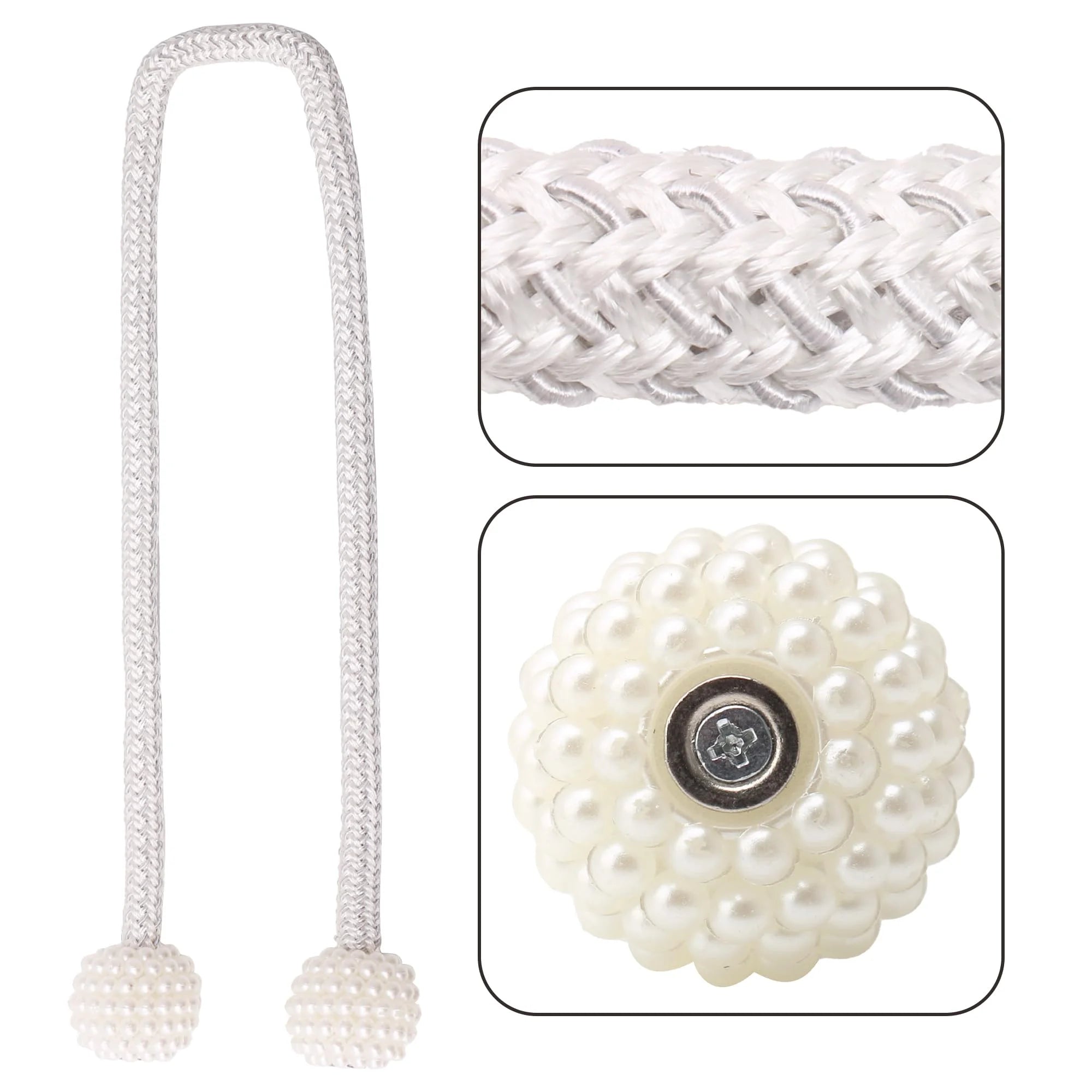 Pearl Magnetic Curtain Tiebacks | Decorative Curtain Clips