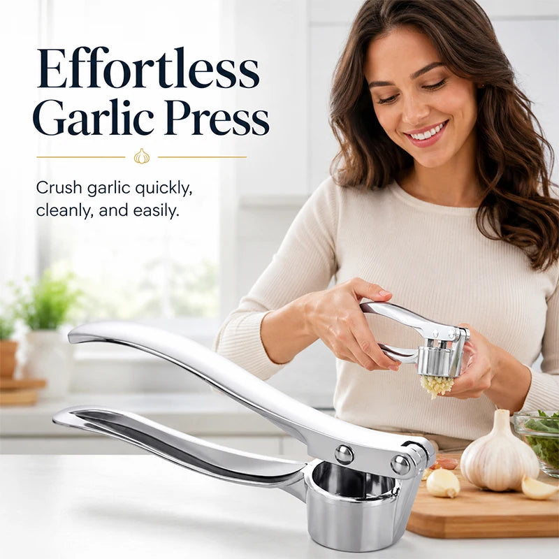 Manual Garlic Press | Garlic & Ginger Crusher Mincer with Comfort Grip Handle