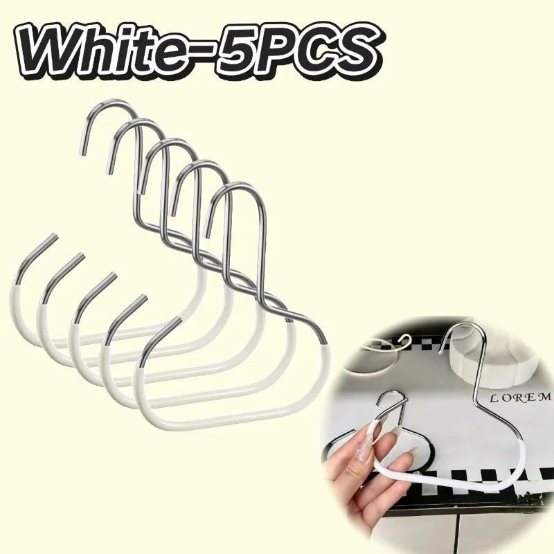 Closet Hanger Organizer | Round Hook Storage | Hat, Scarf, Tie & Bag Organizer | Space-Saving Closet Accessory Hanger