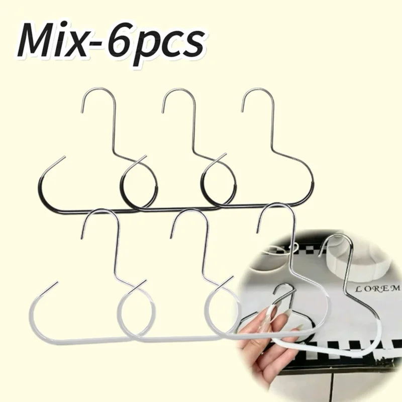 Closet Hanger Organizer | Round Hook Storage | Hat, Scarf, Tie & Bag Organizer | Space-Saving Closet Accessory Hanger