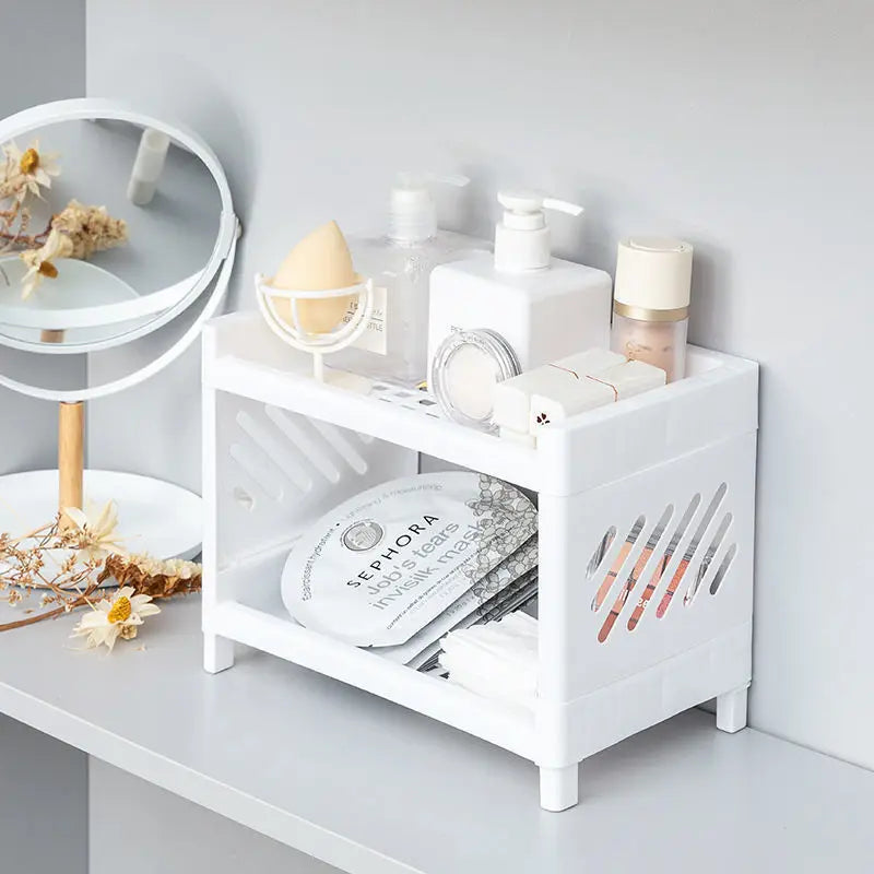 Desktop Storage Rack Organizer | Multi-Layer Stationery & Makeup Organizer | Office Desk Storage | Dorm Room Desktop Organizer