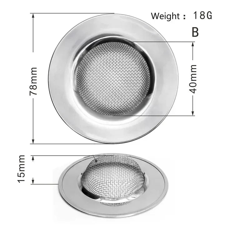 Stainless Steel Sink Strainer | Kitchen Sink Drain Filter | Shower Bathtub Bathroom Floor Drain Mesh Filter