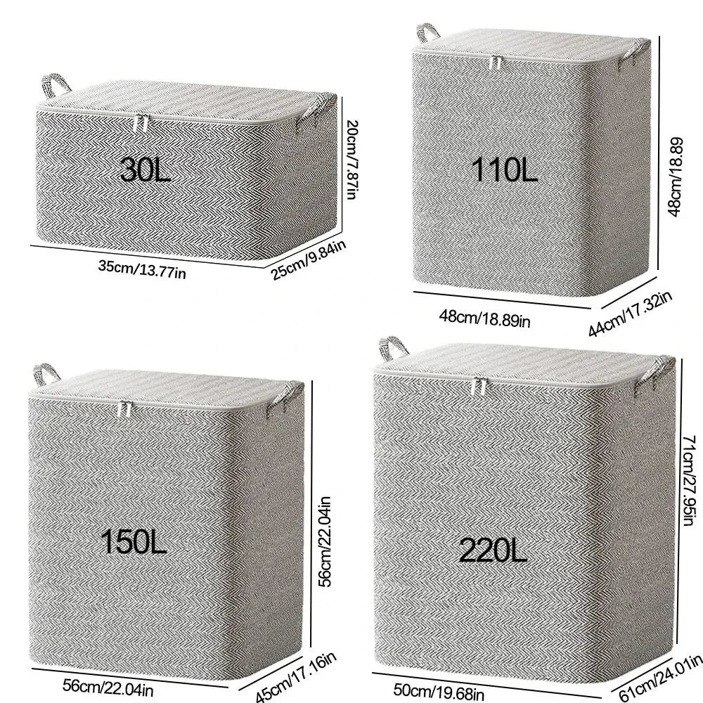 Large Foldable Storage Bag with Zipper Lid | Storage Bin | Closet Organizer