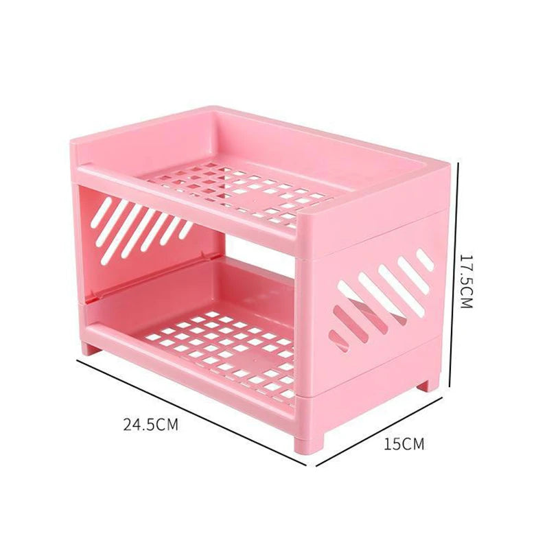Desktop Storage Rack Organizer | Multi-Layer Stationery & Makeup Organizer | Office Desk Storage | Dorm Room Desktop Organizer