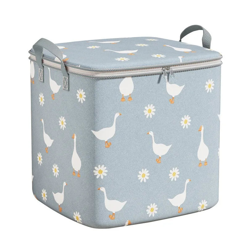 Large Capacity Foldable Storage Bag with Zipper | Clothes & Blanket Storage Bin | Daisy & Goose Closet Organizer