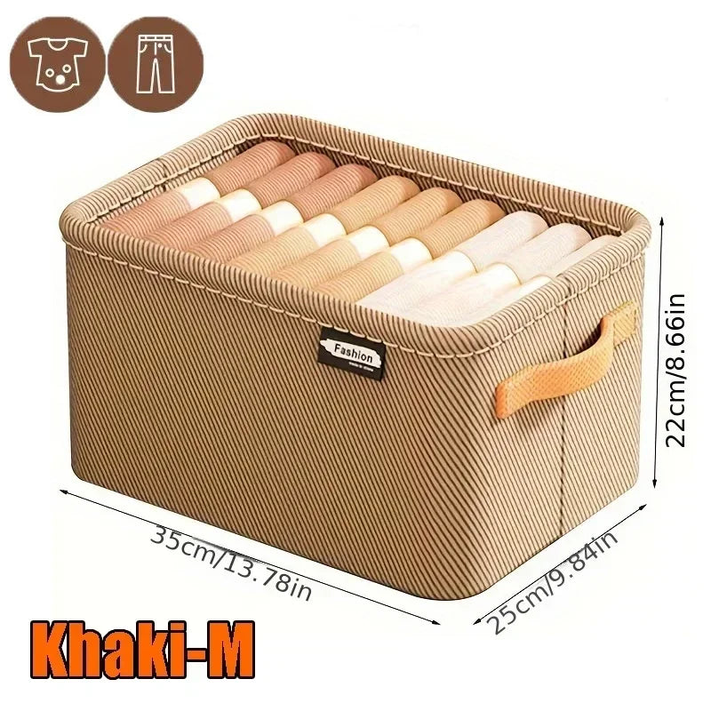 Foldable Clothes Organizer Bin | Wardrobe Storage Box for Clothes, Towels, Blankets, & Closet Organization