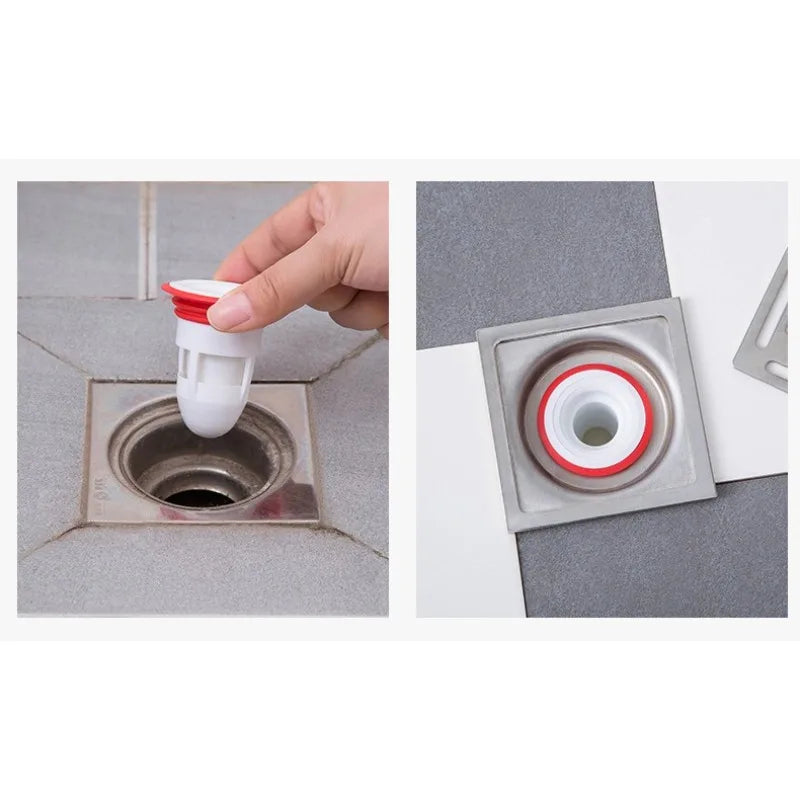 Floor Drain Anti-Odor Insert | Drain Deodorizer & Pest Control | Bathroom and Shower Floor Drain Smell Blocker | Quick Drainage Insert