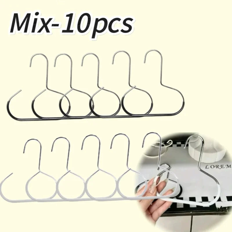 Closet Hanger Organizer | Round Hook Storage | Hat, Scarf, Tie & Bag Organizer | Space-Saving Closet Accessory Hanger