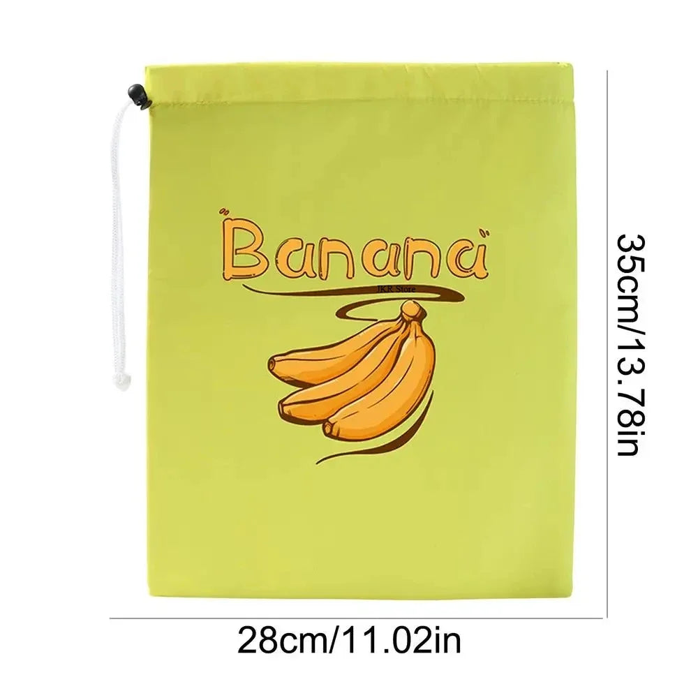 Reusable Produce Storage Bag | Insulated Drawstring Fresh-Keeper for Lettuce, Bananas & Vegetables | Refrigerator Fruit Storage Bag
