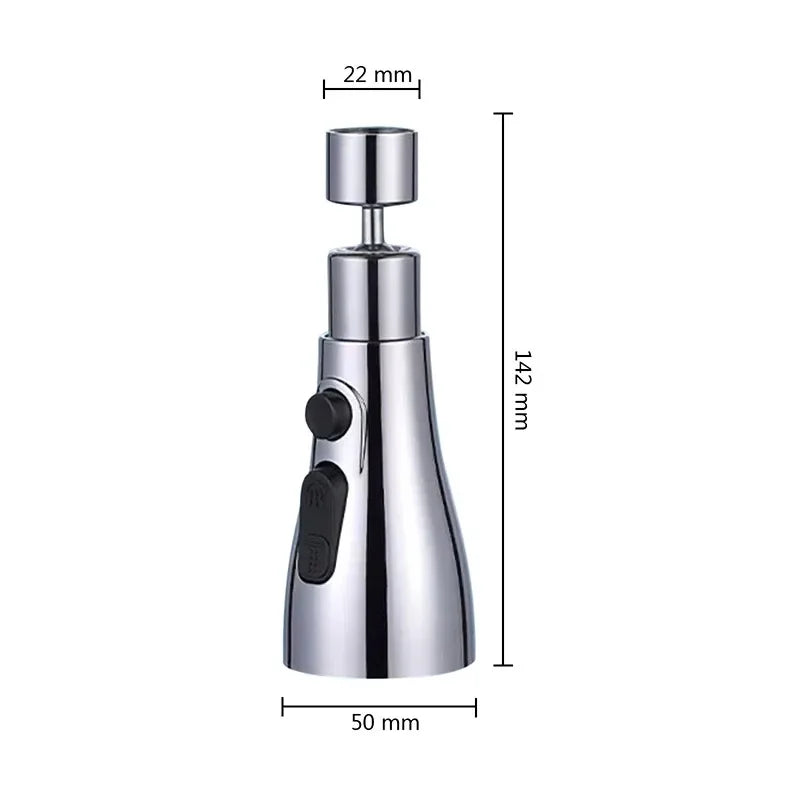 360° Rotating Kitchen Faucet Extender | Water-Saving Faucet Accessory | Dual-Rotation Faucet Aerator