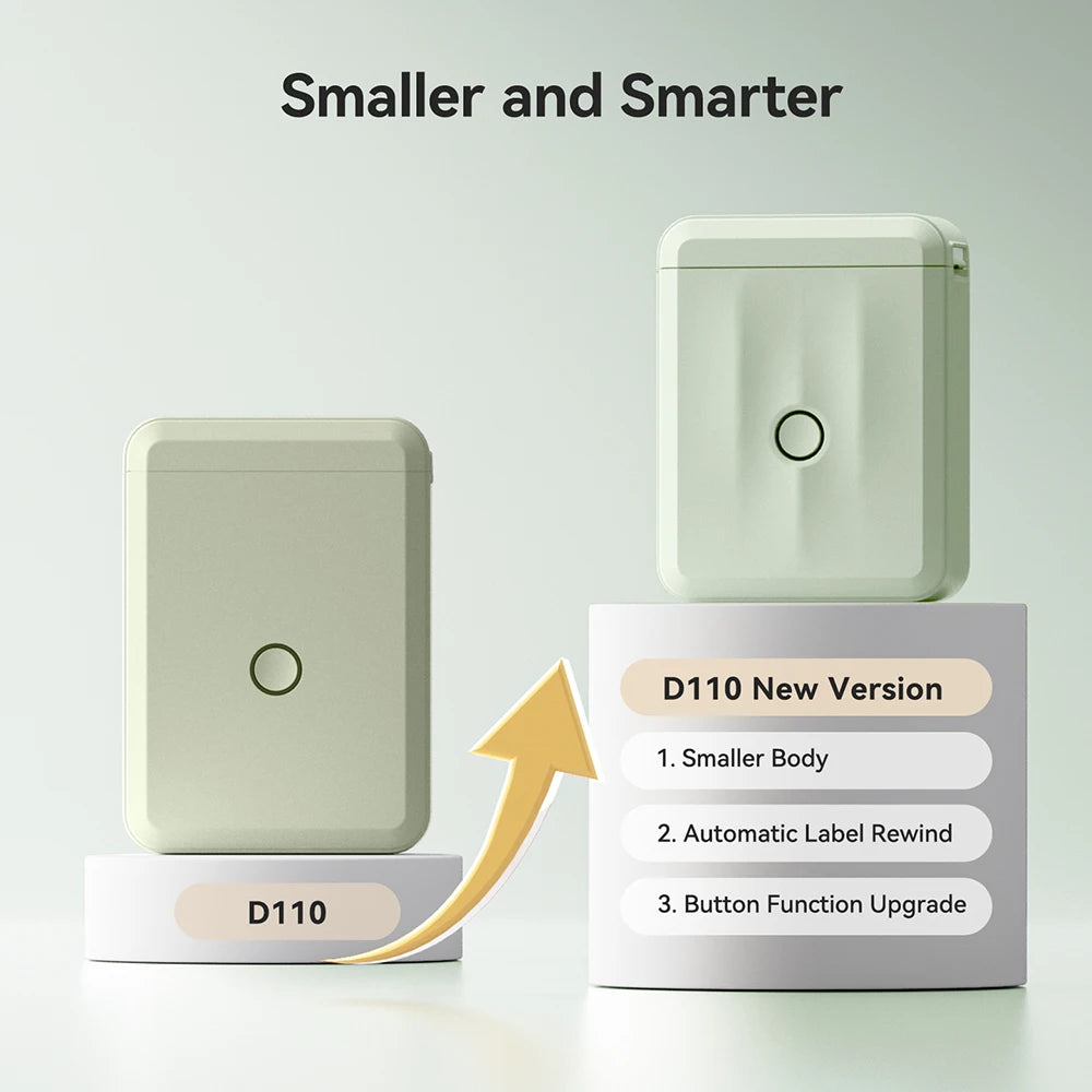 Bluetooth Label Maker | Mini Wireless Thermal Label Printer | Inkless Portable Sticker Machine for Home & Office Organization | NIIMBOT D110