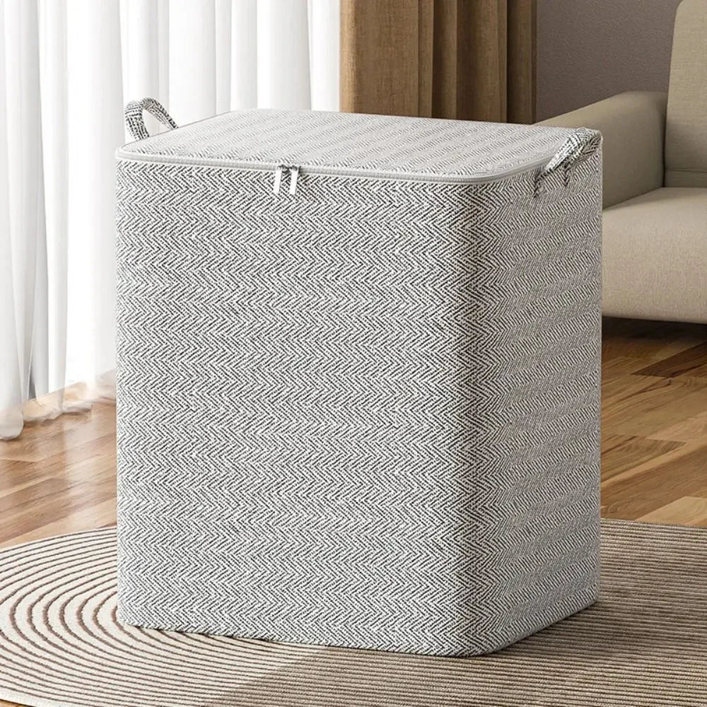 Large Foldable Storage Bag with Zipper Lid | Storage Bin | Closet Organizer