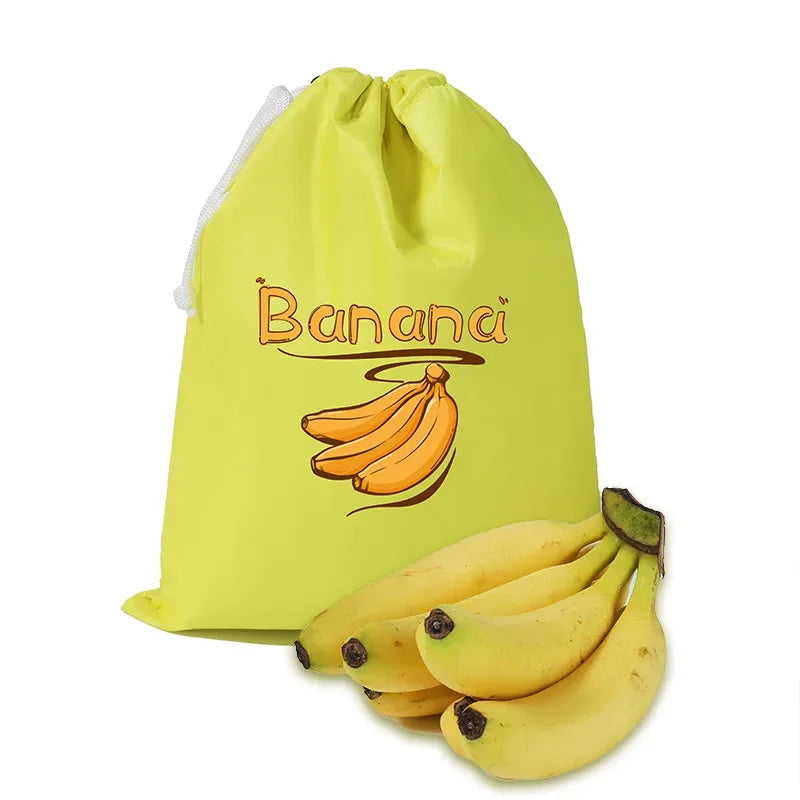 Reusable Produce Storage Bag | Insulated Drawstring Fresh-Keeper for Lettuce, Bananas & Vegetables | Refrigerator Fruit Storage Bag
